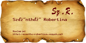 Szánthó Robertina névjegykártya